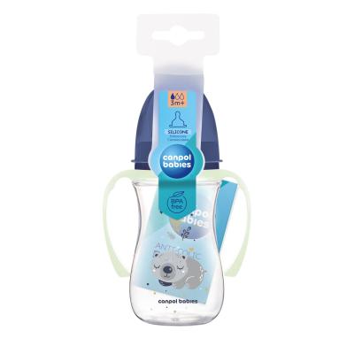 Canpol babies Sleepy Koala Easy Start Anti-Colic Bottle Blue 3m+ Biberoane pentru copii 240 ml