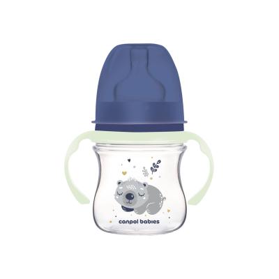 Canpol babies Sleepy Koala Easy Start Anti-Colic Bottle Blue 0m+ Biberoane pentru copii 120 ml