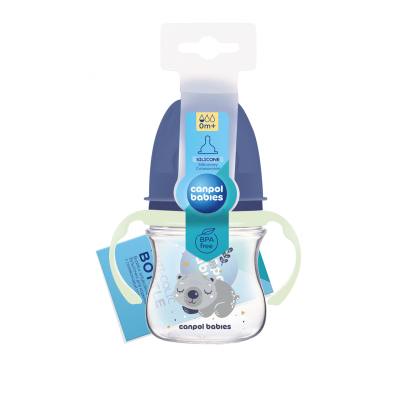 Canpol babies Sleepy Koala Easy Start Anti-Colic Bottle Blue 0m+ Biberoane pentru copii 120 ml