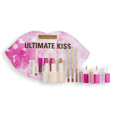 Makeup Revolution London Ultimate Kiss Gift Set Set cadou Ruj de buze Allure 3,2 g Chauffeur + ruj de buze Lip Allure 3,2 g Lover + ruj de buze Lip Allure 3,2 g Queen + creion de buze Satin Kiss 1 g Chauffeur + creion de buze Satin Kiss 1 g Lover + creion de buze Satin Kiss 1 g Queen + luciu de buze