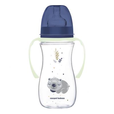 Canpol babies Sleepy Koala Easy Start Anti-Colic Bottle Blue 12m+ Biberoane pentru copii 300 ml