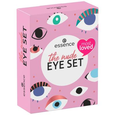 Essence The Nude Eye Set Set cadou Paleta de farduri de pleoape The Nude Edition 10 g + creion de ochi rezistent 0,28 g 01 Black Fever + baza de machiaj pentru pleoape Prime Like A Boss 5 ml