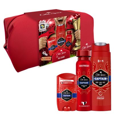 Old Spice Captain Set cadou Deostick 50 ml + gel de duș 3în1 250 ml + deodorant 150 ml + geantă de cosmetice