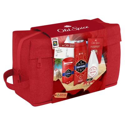 Old Spice Captain Set cadou Deostick 50 ml + gel de duș 3in1 250 ml + aftershave 100 ml + geantă de cosmetice