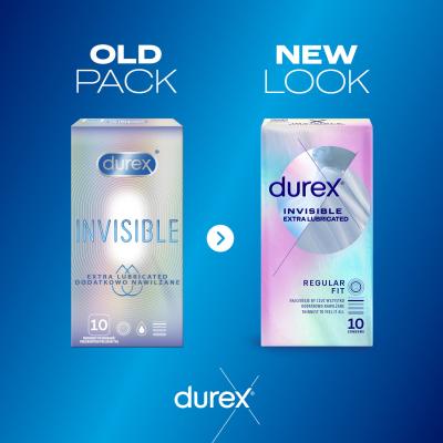 Durex Invisible Extra Lubricated Prezervative pentru bărbați Set