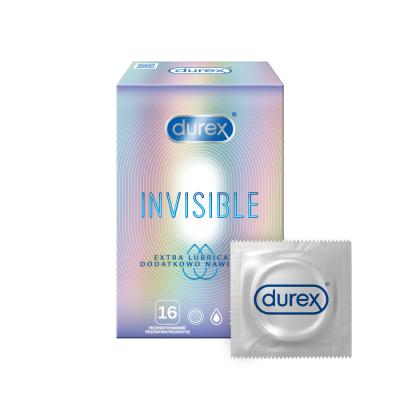 Durex Invisible Extra Lubricated Prezervative pentru bărbați Set