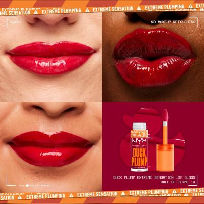 NYX Professional Makeup Duck Plump Luciu de buze pentru femei 6,8 ml Nuanţă 14 Hall Of Flame