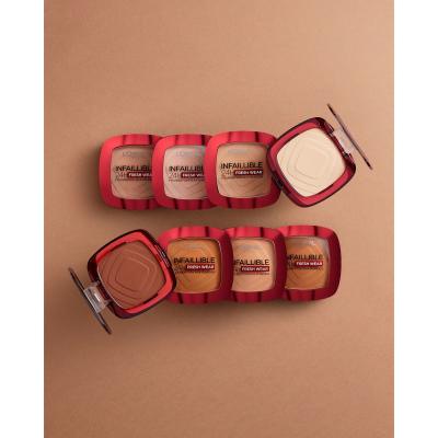 L&#039;Oréal Paris Infaillible 24H Fresh Wear Foundation In A Powder Fond de ten pentru femei 9 g Nuanţă 250 Radiant Sand