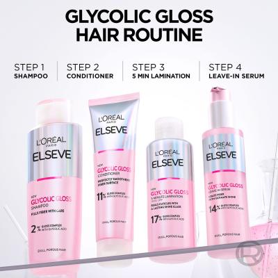 L&#039;Oréal Paris Elseve Glycolic Gloss Shampoo Șampon pentru femei 200 ml