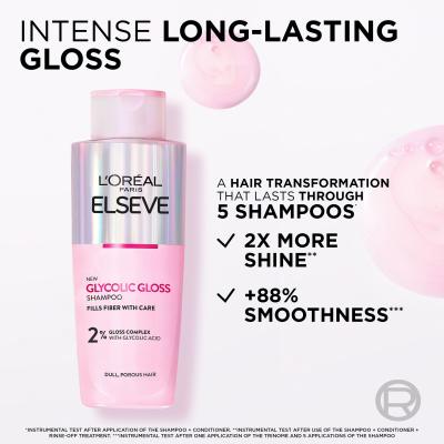 L&#039;Oréal Paris Elseve Glycolic Gloss Shampoo Șampon pentru femei 200 ml