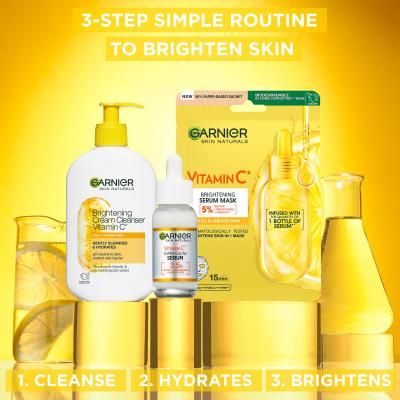 Garnier Skin Naturals Vitamin C Brightening Cream Cleanser Cremă demachiantă pentru femei 250 ml