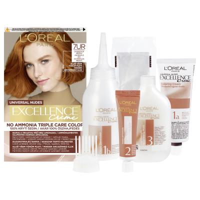 L&#039;Oréal Paris Excellence Creme Triple Protection Vopsea de păr pentru femei 48 ml Nuanţă 7UR Universal Copper