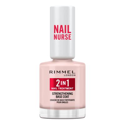 Rimmel London Nail Nurse 2in1 Strenghtening Base Coat Lac de unghii pentru femei 12 ml