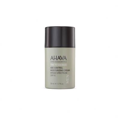 AHAVA Men Time To Energize Set cadou Crema hidratantă Age Control Moisturizing Cream 50 ml + gel de duș Mineral Shower Gel 100 ml + cremă de mâini Mineral Hand Cream 100 ml + geantă cosmetică