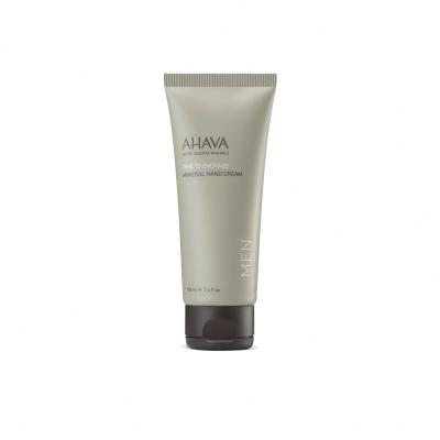 AHAVA Men Time To Energize Set cadou Crema hidratantă Age Control Moisturizing Cream 50 ml + gel de duș Mineral Shower Gel 100 ml + cremă de mâini Mineral Hand Cream 100 ml + geantă cosmetică