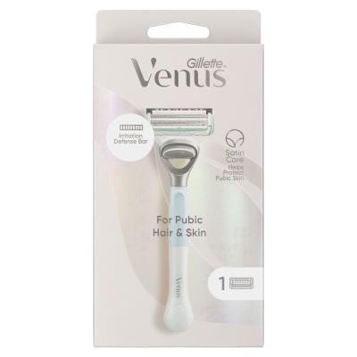 Gillette Venus Satin Care For Pubic Hair &amp; Skin Aparate de ras pentru femei 1 buc