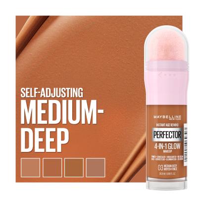 Maybelline Instant Anti-Age Perfector 4-In-1 Glow Fond de ten pentru femei 20 ml Nuanţă 03 Medium Deep