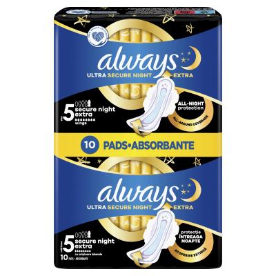 Always Ultra Secure Night Extra Absorbant pentru femei Set