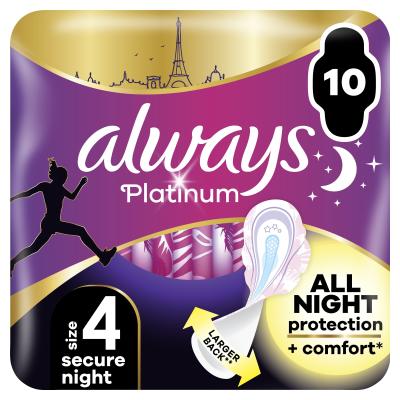 Always Platinum Secure Night Absorbant pentru femei Set