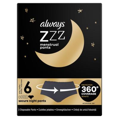 Always Zzz Menstrual Pants Chiloți menstruali pentru femei Set