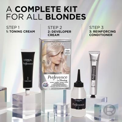 L&#039;Oréal Paris Préférence Le Blonding Toner Vopsea de păr pentru femei 60 ml Nuanţă Platinum Pearl