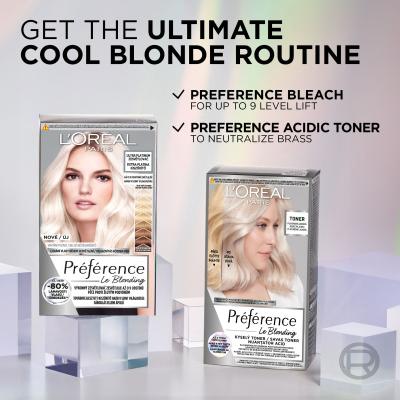 L&#039;Oréal Paris Préférence Le Blonding Toner Vopsea de păr pentru femei 60 ml Nuanţă Platinum Ice