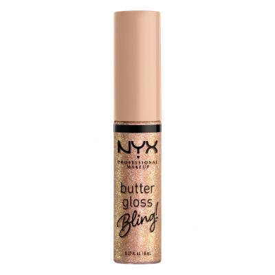 NYX Professional Makeup Butter Gloss Bling Luciu de buze pentru femei 8 ml Nuanţă 01 Bring The Bling