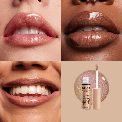 NYX Professional Makeup Butter Gloss Bling Luciu de buze pentru femei 8 ml Nuanţă 01 Bring The Bling