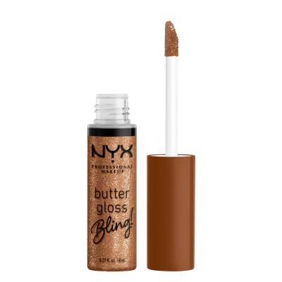 NYX Professional Makeup Butter Gloss Bling Luciu de buze pentru femei 8 ml Nuanţă 04 Pay Me In Gold