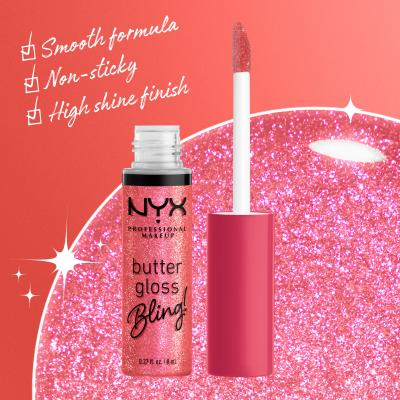 NYX Professional Makeup Butter Gloss Bling Luciu de buze pentru femei 8 ml Nuanţă 05 She Got Money