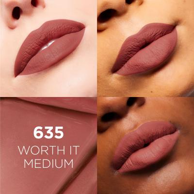 L&#039;Oréal Paris Infaillible Matte Resistance Lipstick Ruj de buze pentru femei 5 ml Nuanţă 635 Worth It Medium