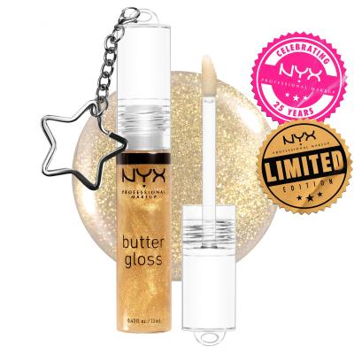 NYX Professional Makeup Butter Gloss Limited Edition Luciu de buze pentru femei 13 ml Nuanţă 25K Gold