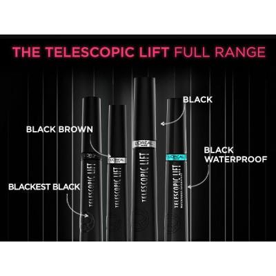 L&#039;Oréal Paris Telescopic Lift Waterproof Mascara pentru femei 8 ml Nuanţă Black