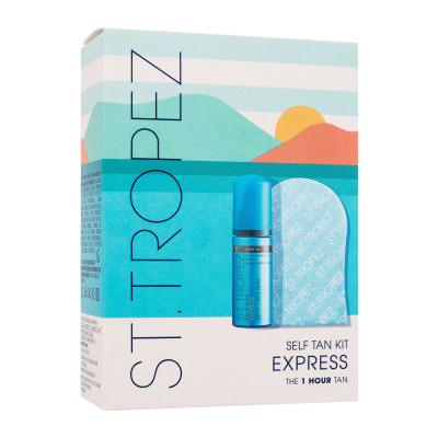 St.Tropez Self Tan Express Kit Set cadou Spuma autobronzanta Self Tan Express Bronzing Mousse 50 ml + mănuși pentru aplicarea produselor autobronzante 1 buc