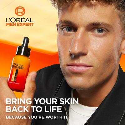 L&#039;Oréal Paris Men Expert Hydra Energetic Vitamin C Shot Serum Ser facial pentru bărbați 30 ml