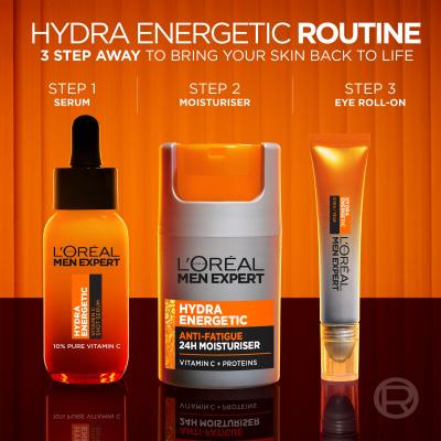 L&#039;Oréal Paris Men Expert Hydra Energetic Vitamin C Shot Serum Ser facial pentru bărbați 30 ml