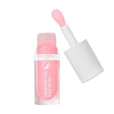 BOURJOIS Paris Healthy Mix Clean &amp; Vegan S.O.S Lip Oil Ulei de buze pentru femei 4,5 ml Nuanţă 1 Douceur De Rose