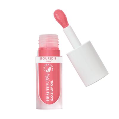 BOURJOIS Paris Healthy Mix Clean &amp; Vegan S.O.S Lip Oil Ulei de buze pentru femei 4,5 ml Nuanţă 4 Pink Passion