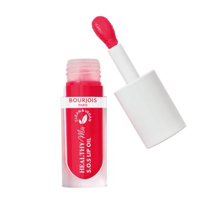 BOURJOIS Paris Healthy Mix Clean &amp; Vegan S.O.S Lip Oil Ulei de buze pentru femei 4,5 ml Nuanţă 3 Straw&#039;Bisous