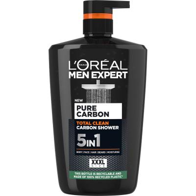 L'Oréal Paris Men Expert Pure Carbon 5in1 Gel de duș pentru bărbați 1000 ml