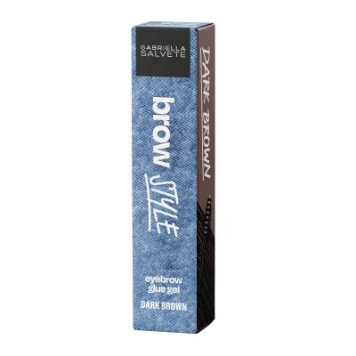 Gabriella Salvete Denim Story Brow Style Eyebrow Glue Gel Mascara sprâncene pentru femei 6 ml Nuanţă Dark Brown