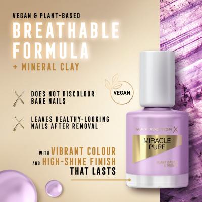 Max Factor Miracle Pure Lac de unghii pentru femei 12 ml Nuanţă 335 Serene Amethyst