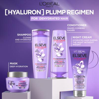 L&#039;Oréal Paris Elseve Hyaluron Plump Night Cream Mască de păr pentru femei 200 ml