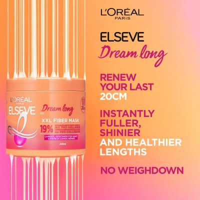 L&#039;Oréal Paris Elseve Dream Long XXL Fiber Mask Mască de păr pentru femei 400 ml