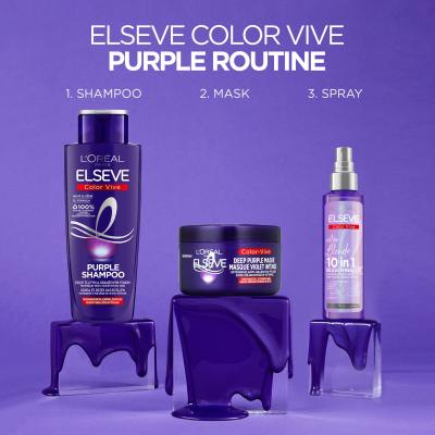 L&#039;Oréal Paris Elseve Color-Vive Deep Purple Mask Mască de păr pentru femei 250 ml