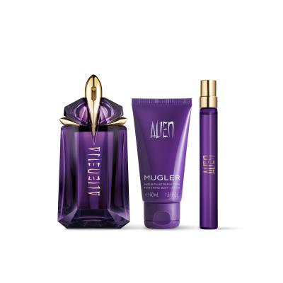 Mugler Alien Set cadou Apa de parfum 60 ml + loțiune de corp 50 ml + apa de parfum 10 ml