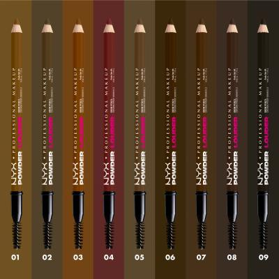 NYX Professional Makeup Powder Louder Brow Pencil Creion pentru femei 1,15 g Nuanţă 03 Auburn