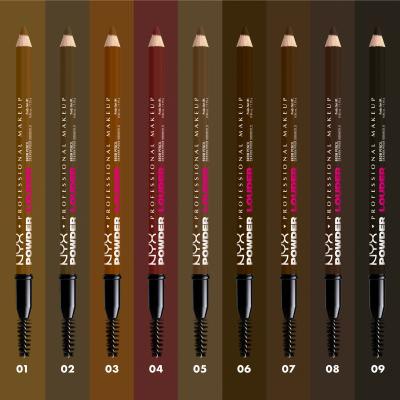 NYX Professional Makeup Powder Louder Brow Pencil Creion pentru femei 1,15 g Nuanţă 02 Taupe