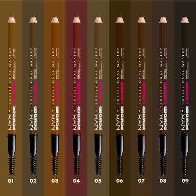 NYX Professional Makeup Powder Louder Brow Pencil Creion pentru femei 1,15 g Nuanţă 04 Black Cherry