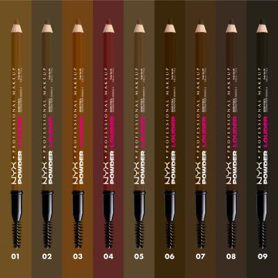 NYX Professional Makeup Powder Louder Brow Pencil Creion pentru femei 1,15 g Nuanţă 05 Soft Brown